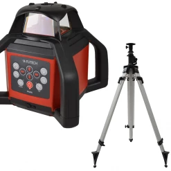 Futech Laser Rotatif 051.02.50.R-P Para Red Rotation Laser En Valise + Trépied 330 Cm + Règle 240 Cm