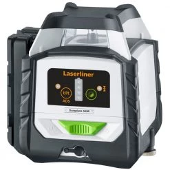 Laserliner Laser Rotatif 052.551A DuraPlane G360 RX Laser Horizontal à Ligne Verte à 360 Degrés Avec Pince Croisée + Récepteur RangeXtender G60