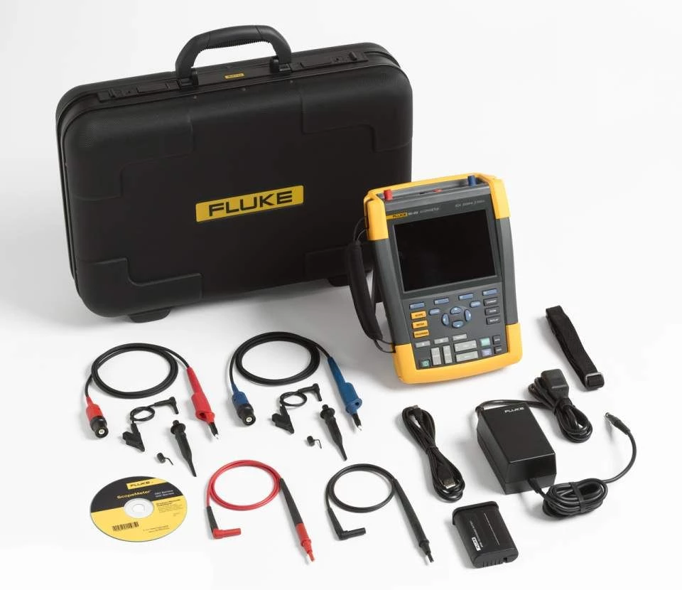 Fluke Détecteur De Tension 190-202/EU/S Multimètre Couleur 2 Canaux 200 Mhz Inclus Kit SCC 1 Fluke Détecteur De Tension 190-202/EU/S Multimètre Couleur 2 Canaux 200 Mhz Inclus Kit SCC