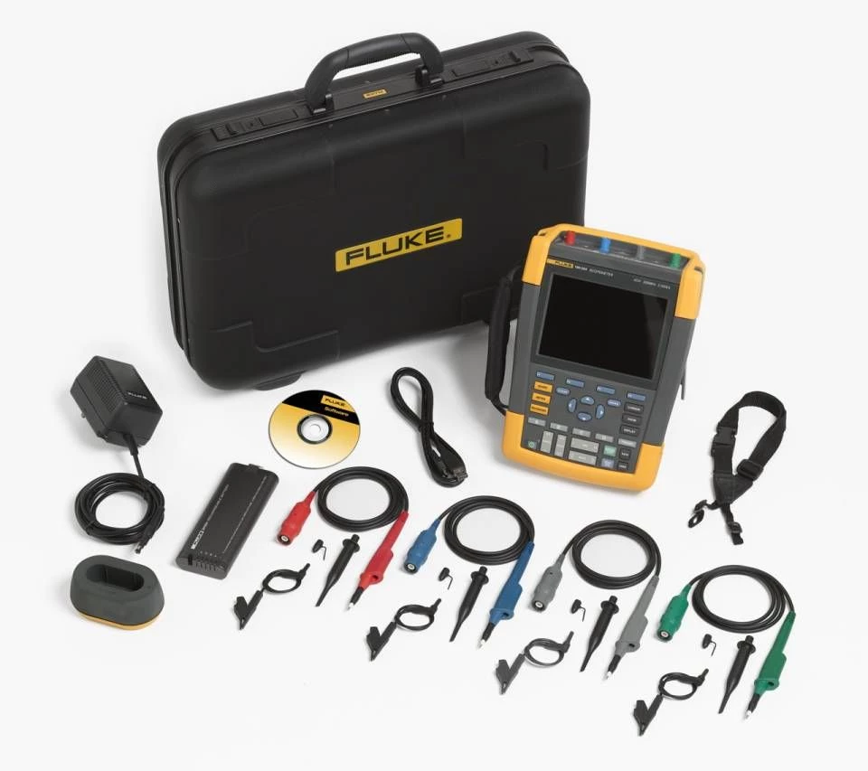 Fluke Détecteur De Tension 190-204/EU/S Scope Meter Couleur 4 Canaux 200 Mhz Inclus Kit SCC 1 Fluke Détecteur De Tension 190-204/EU/S Scope Meter Couleur 4 Canaux 200 Mhz Inclus Kit SCC