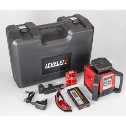 Levelfix Laser Rotatif 554511 550HV SET 1 Laser De Construction Polyvalent Nivellement Automatique Rouge + Mètre + Trépied