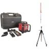 Levelfix Laser Rotatif 554521 550HV SET 2 Laser De Chantier Autonivelant Rouge + Mètre + Trépied Pivotant 2,70 M